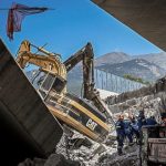 Collapse bridge in Greece