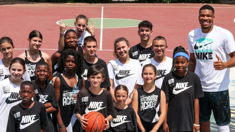 Giannis Antetokounmpo returns to his roots to play basketball with Greek youths