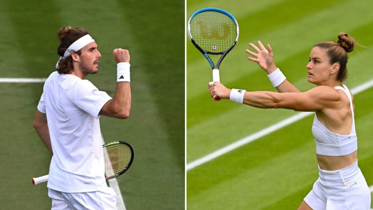 Tsitsipas survives Thiem test while Sakkari is knocked out of Wimbledon
