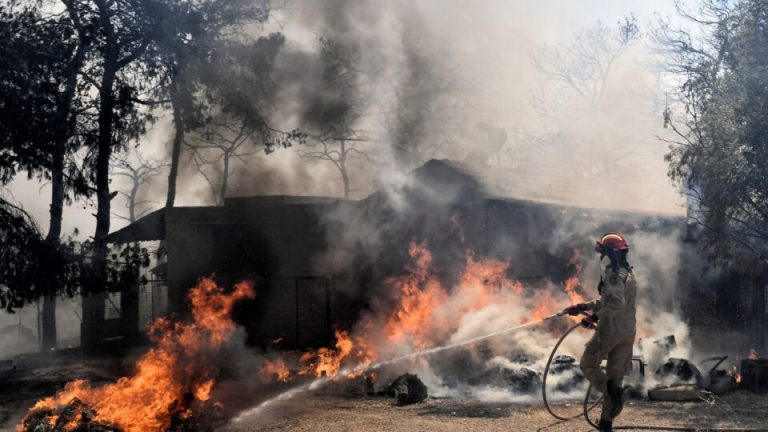 Evacuations ordered as four major fires rage across Greece