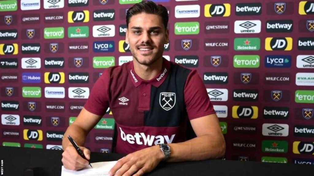 Konstantinos Mavropanos signs a five year contract in the Premier League with West Ham United.