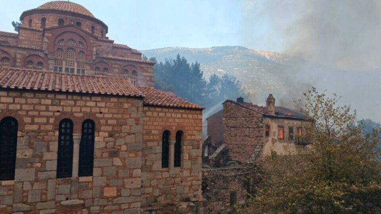 UNESCO World Heritage monastery threatened by fires in central Greece