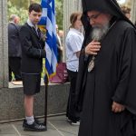 Bishop Kyriakos said a prayer for those who sacrificed their lives for their country.