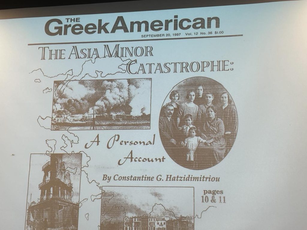 Dr Constantinos Hatzidimitriou lecture Asia Minor. 