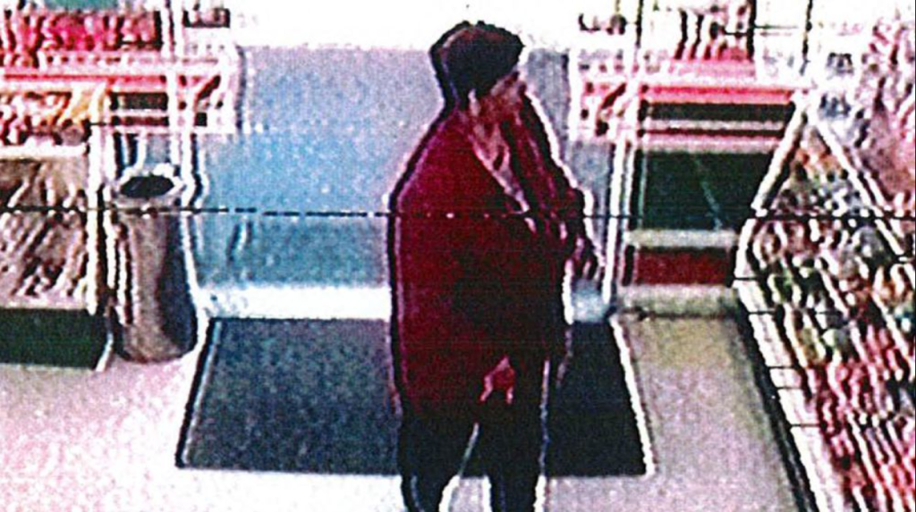 Police are seeking to identify a woman who was captured on CCTV at a 7-Eleven close to Giannopoulos' apartment on the day of his death. (NSW Police). 