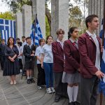 Students from schools around Melbourne attended the wreathlaying ceremony at the Australian Hellenic War Memorial