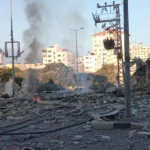 Israeli airstrikes destroyed the Arab Orthodox Cultural Center in Gaza on 30 October. (photo website of the Greek Orthodox Patriarchate of Jerusalem)