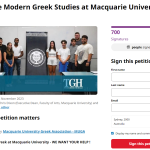 macquarie university modern greek program