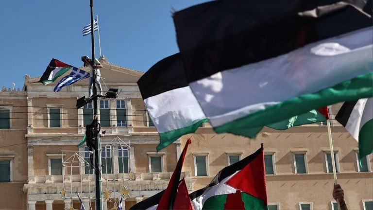 Greek police arrest Palestinian man over flag raising in Athens