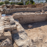 Wall foundations of the medieval structure on Fabrika.