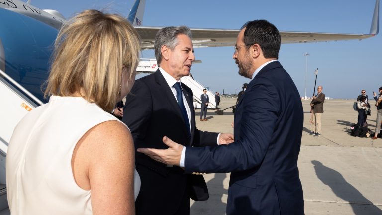 US Secretary of State visits Cyprus to discuss plan for Gaza humanitarian aid