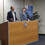 Greek Community of Melbourne President Bill Papastergiadis and Emmanuel Kakavelakis, Greek Consul of Melbourne