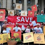 Members of the Save the Preston Market Action Group raising awareness for their campaign.