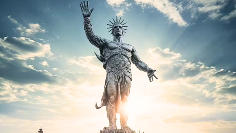 Colossus of Rhodes brought to life through Artificial Intelligence