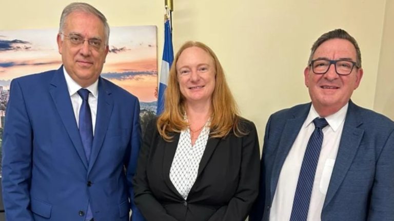 Steve Georganas MP meets with Greek politician Takis Theodorikakos