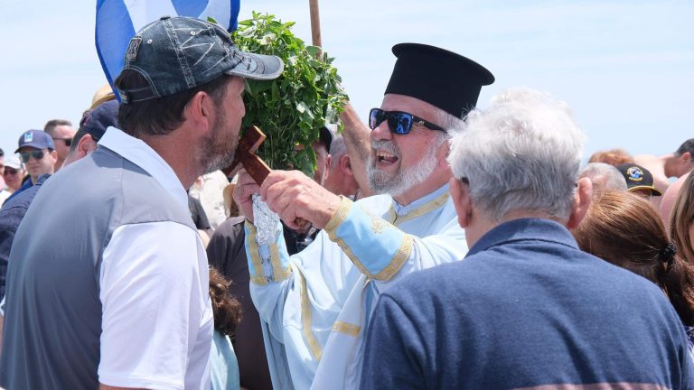 Theofania at Rosebud with the “Man of the People,” a thorn in the Archdiocese’s side