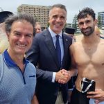 Archdiocese – Photi with his father and SA Premier Peter Malinauskas