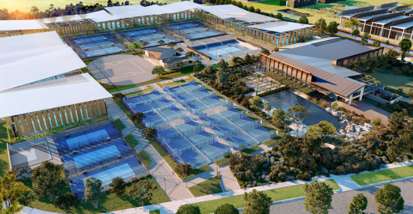 The proposed look for the Mouratoglou Tennis Academy in Australia. Photo tennismajors.com.