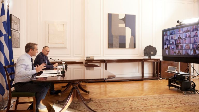 Greece’s PM holds virtual meeting with Ambassadors abroad to discuss postal voting