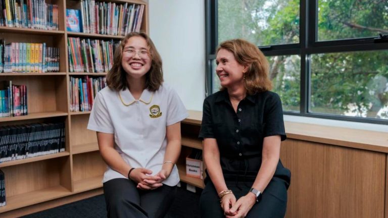 Sydney principal Arety Dassaklis helps new migrants return to school