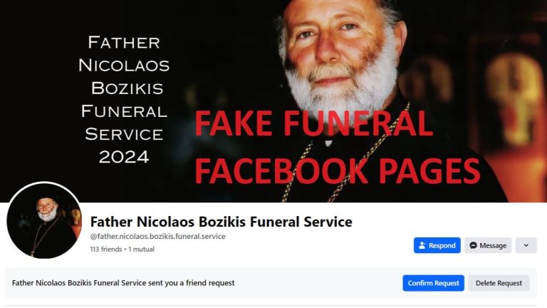 Scammers target Greek community with fake funeral service live streams