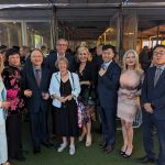 Betty Dimitropoulos and Denise Zapantis with the Consul Generals and Ambassadors of the People’s Republic of China, Slovakia, Italy, Germany, Japan and Korea. Together they said, ‘Zito i Ellas’.