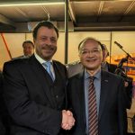 Greek Consul General Emmanuel Kakavelakis and his Chinese counterpart, Xinwen Fang