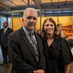 Manny Karvelas, Hellenic RSL President, with his wife Angela. ‘So many events, and we’ve had a busy weekend,’ he told the Greek Herald.
