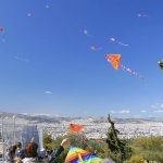 People in Athens flying kites. Photo- Skyhouse