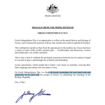 anthony albanese greek independence day message