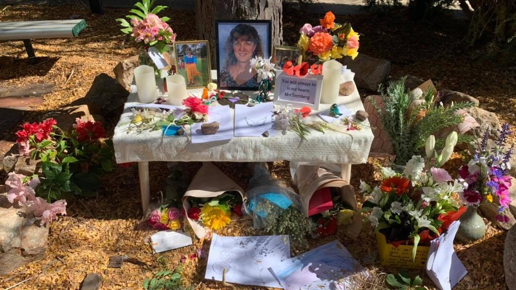 Shrine to Bernice Sternberg at McLaren Vale Primary school. Photo Adelaide Now.