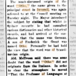 The Inverell Times article on Friday 29 August 1919 queries the origin of the name of Otho Street