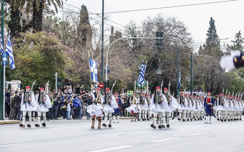 The annual parade of the Armed Forces for Greece’s March 25th Independence Day. Photo Ekathimerini.
