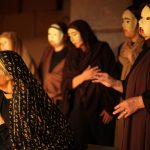 Trojan Women_Maria Valaris as Hecuba with chorus