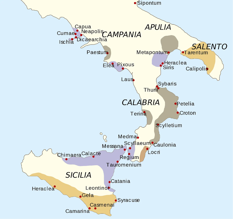 Χάρτης της Magna Graecia