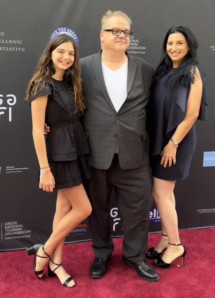 Angelo Tsarouchas with Family at Greek Film Festival 2024