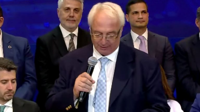 Greek Australian Thanasis Tsouhantaris attends New Democracy’s presentation of European election ballot