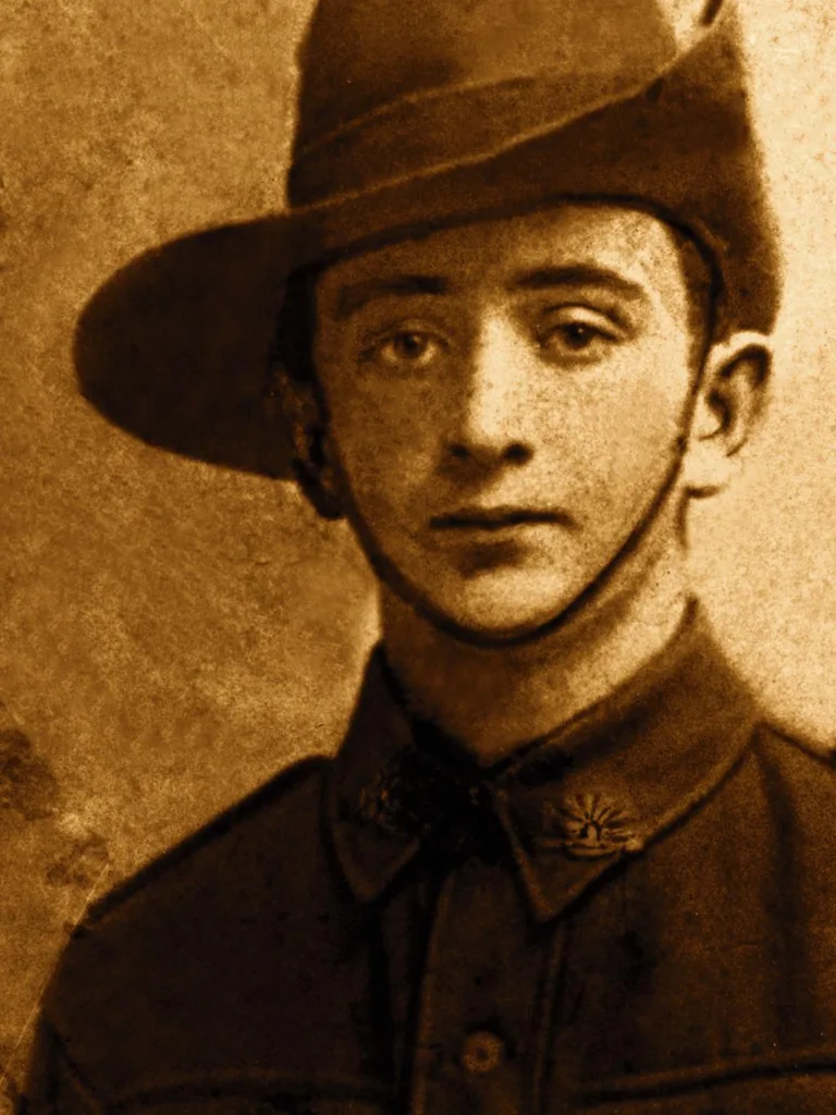 James Martin at 14 years old in the Australian Forces World War One.