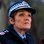 NSW Police Commissioner Karen Webb says police would speak to killer Joel Cauchi’s family in Queensland.CREDIT:JAMES BRICKWOOD