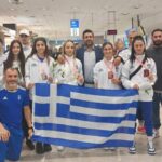 The Golden Panagiota Kouzilou, the Silver Ourania Kantzari, the Bronze Maria Georgopoulou and Anna Maria Trifylli raised high the flag of Greek Boxing. Photo zougla.gr.
