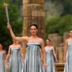 The Olympic torch embarked on its journey to Paris from the Greek birthplace of games, Ancient Olympia, following the official flame lighting ceremony on Tuesday.