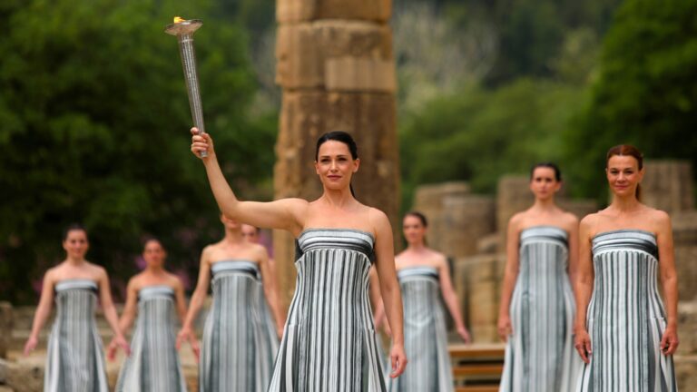Paris 2024 torch officially lit in ancient Olympia