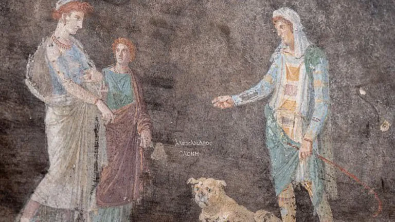 Fresco of Helen of Troy uncovered at Pompeii