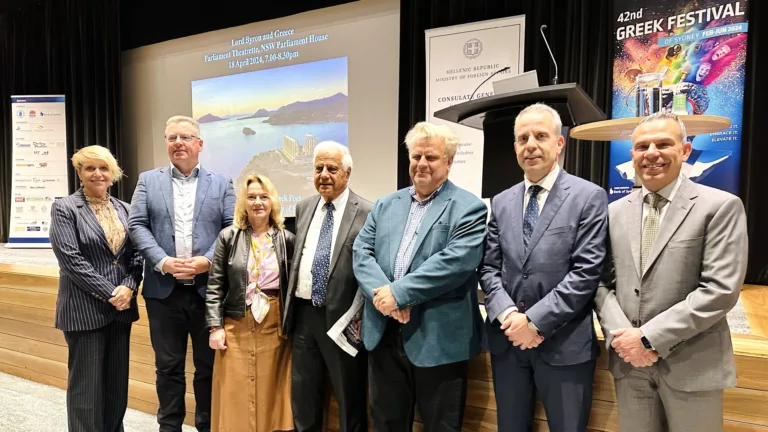Professors Vrasidas Karalis and Mark Byron give talk in Sydney on Lord Byron and Greece