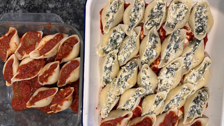 Spinach and ricotta filled pasta shells: Niki Louca shares her recipe