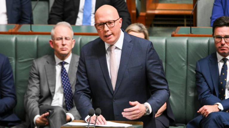 Dutton promises to slash migrant intake, ban foreign property buyers in Budget reply