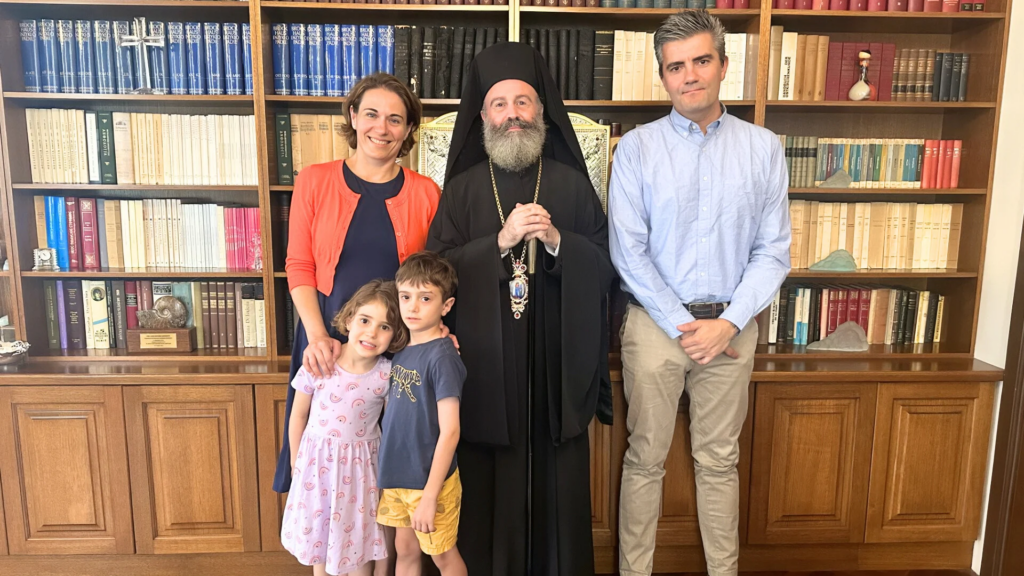 Ms Karasiotou met with Archbishop Makarios of Australia in back in March. 