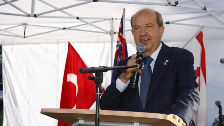 Turkish Cypriot leader reiterates ‘two-state solution’ stance during Australia visit