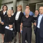 Thanasis Nicolaou’s family, legal team and key witnesses after Friday’s court decision