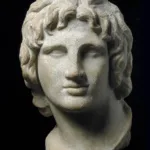 Marble head of Alexander the Great, 2nd-1st century BCE, via the British Museum